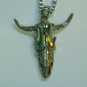 Betsey Johnson Bull Cow Skull Necklace